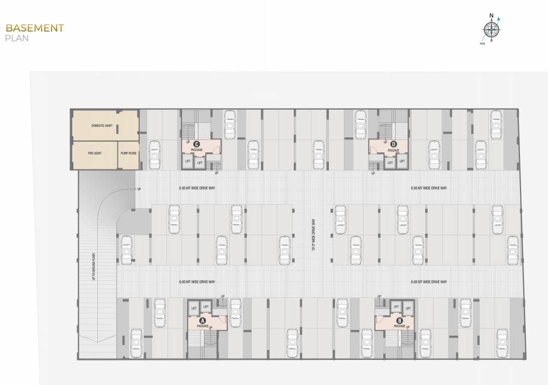 aura Block A, B, C & D Cluster Plan For Basement