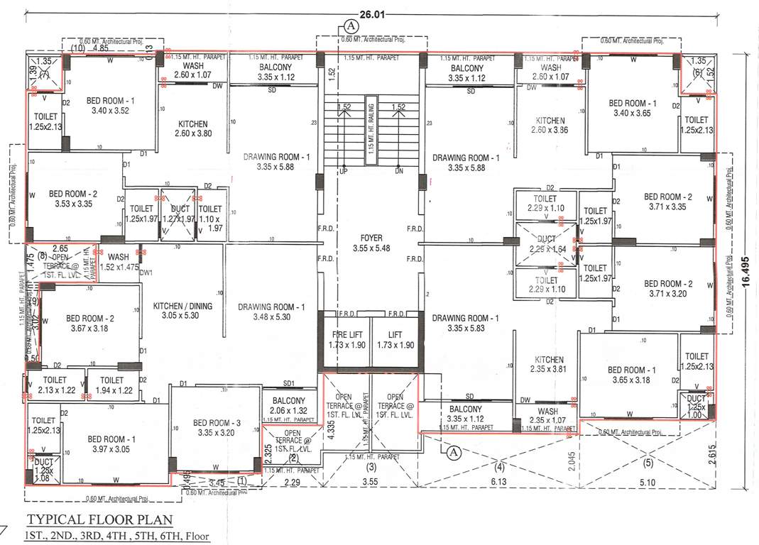  roshan heights Roshan Heights Cluster Plan From 1st To 6th Floor