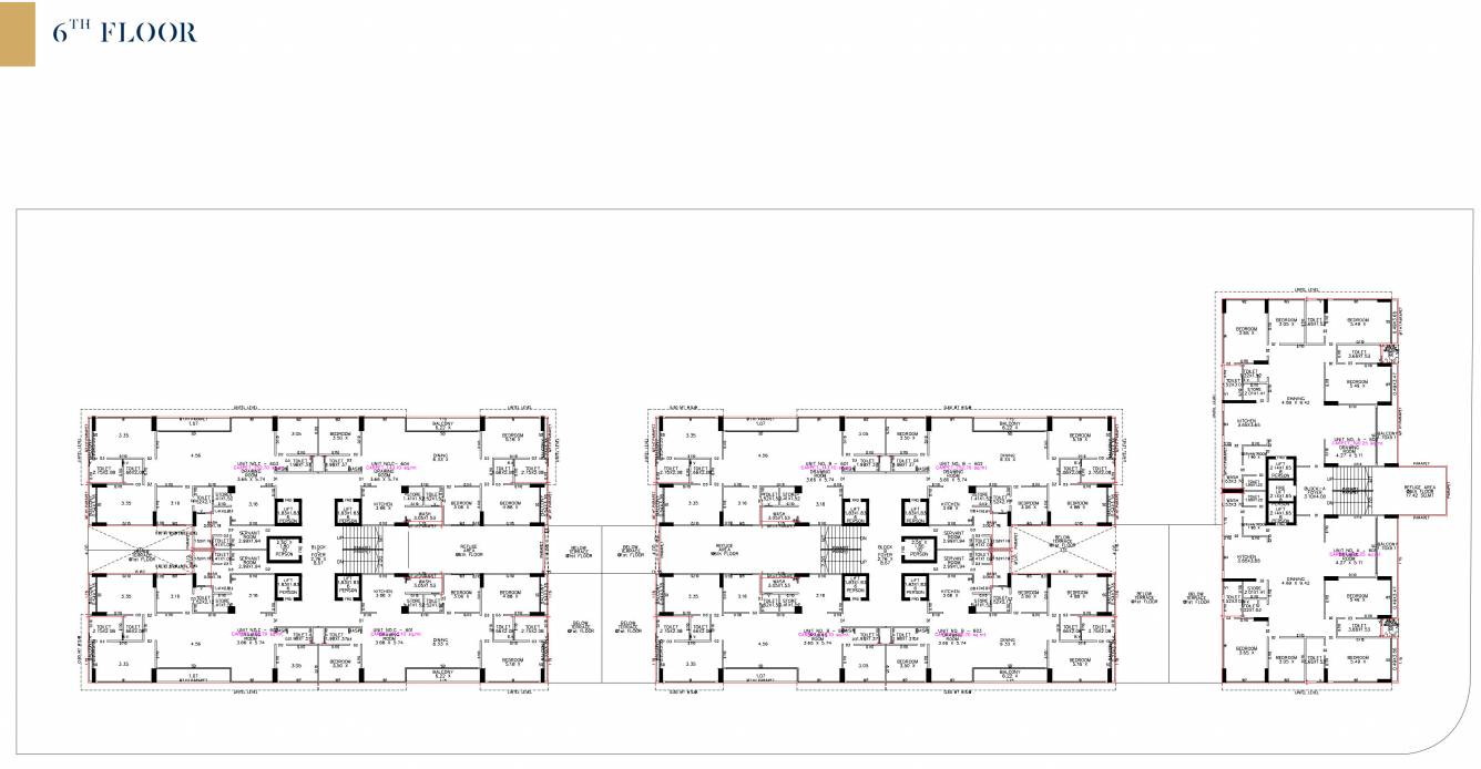  siddharth vrundavan phase 2 A, B, C Cluster Plan For 6th Floor