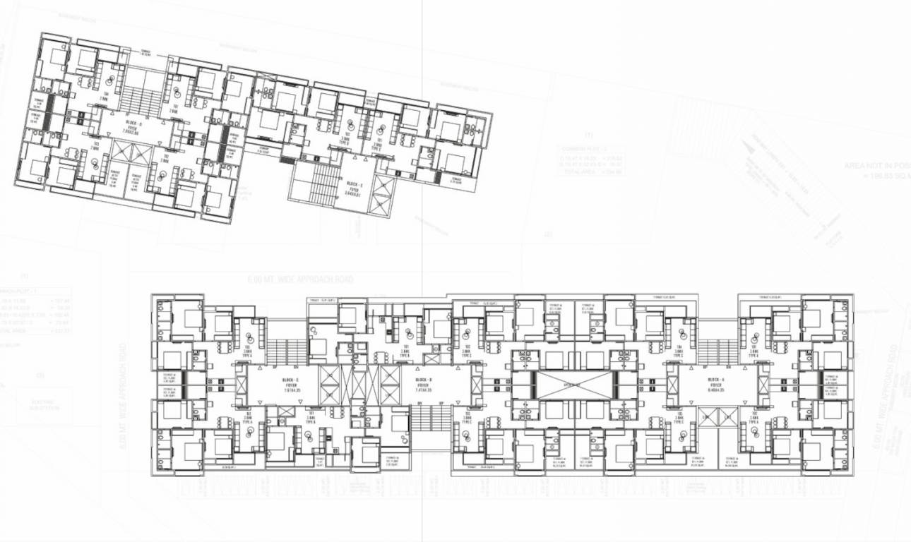  swam residencia Block A,B,C,D & E Cluster Plan for 1st Floor