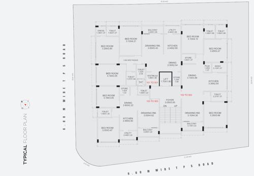  amarjyot-apartments Amarjyot Apartments Cluster Plan from 1st to 5th Floor