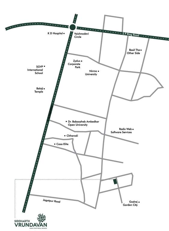  siddharth vrundavan Location Plan