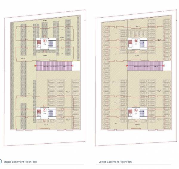 Block A And Block B Basement Cluster Plan meera-platina Block A And Block B Basement Cluster Plan
