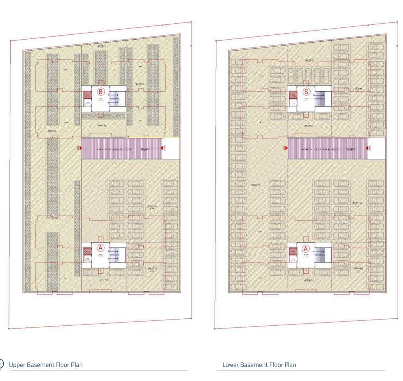  meera platina Block A And Block B Basement Cluster Plan