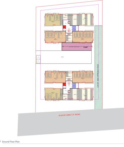 Block A And Block B Cluster Plan for ground Floor meera-platina Block A And Block B Cluster Plan for ground Floor