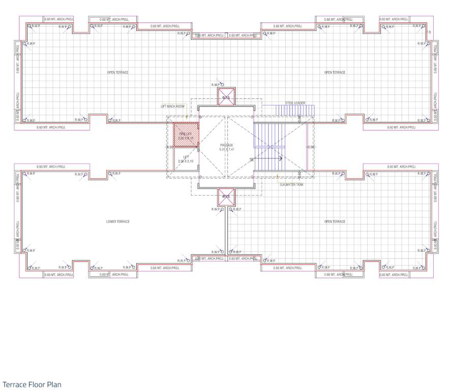  meera platina Block A And Block B Terrace Cluster Plan