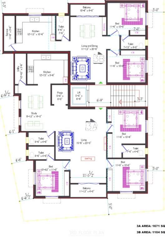  nayra Nayra Cluster Plan for 3rd Floor