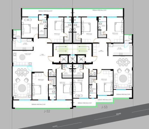  investors-landbase-luxury-floors-4 Investors Landbase Luxury Floors 4 Cluster Plan from 1st to 4th Floor