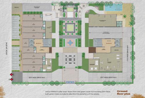  nest Block A And B Cluster Plan for ground Floor