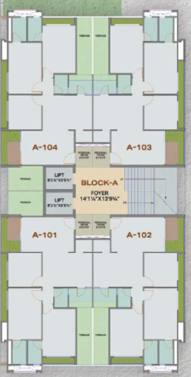  nest Block A Cluster Plan For 1st Floor