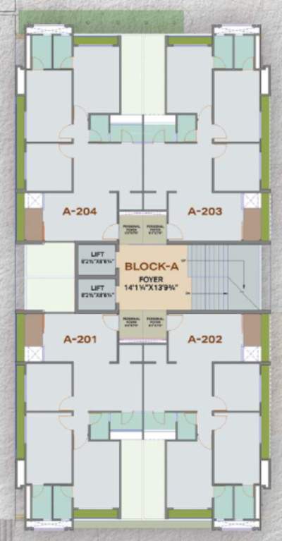  nest Block A Cluster Plan For Typical Floor Plan