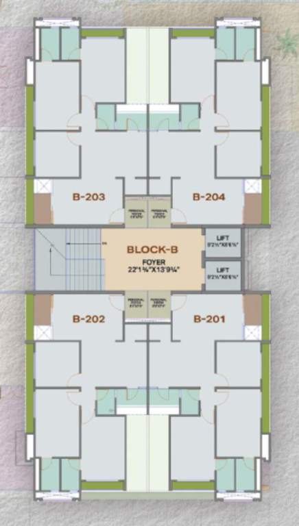  nest Block B Cluster Plan For Typical Floor Plan