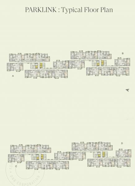 parklink Block A, B C And D Cluster Plan for Typical  Floor