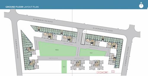  karnavati-apartment-7 Block B, C, D, E, F, G, H, I, & J Cluster Plan For Ground Floor