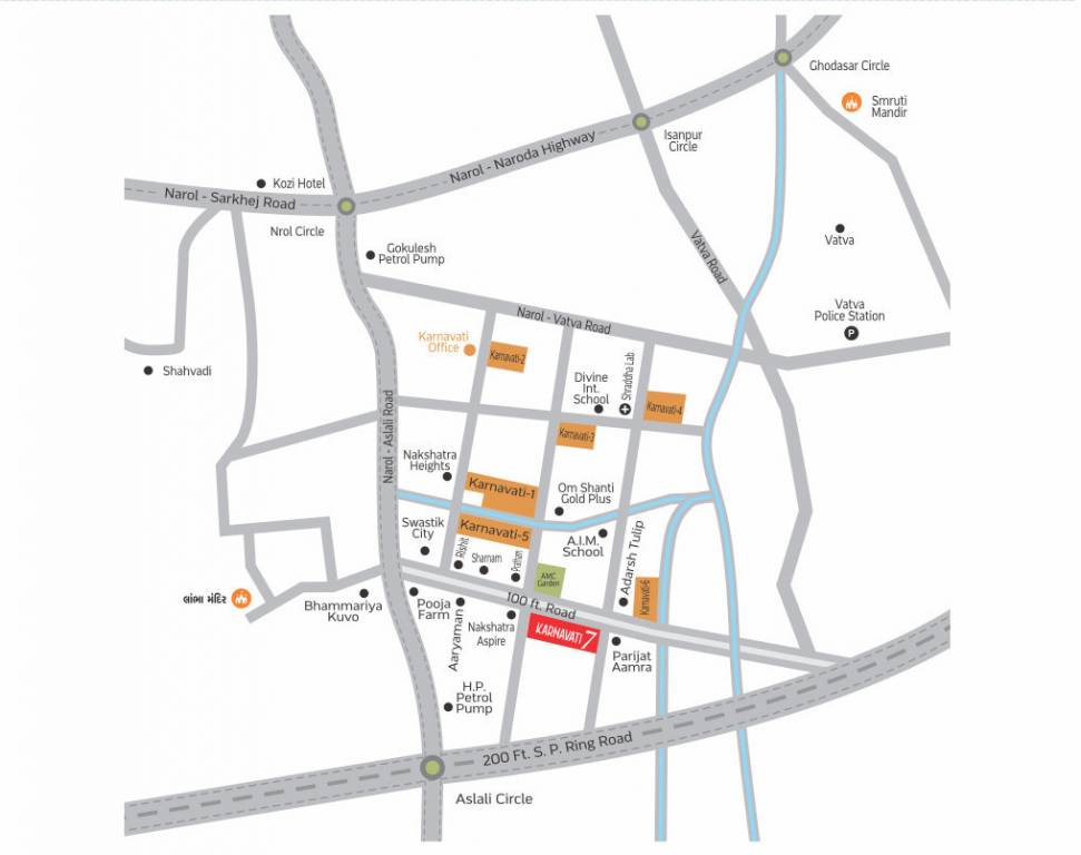  karnavati apartment 7 Location Plan