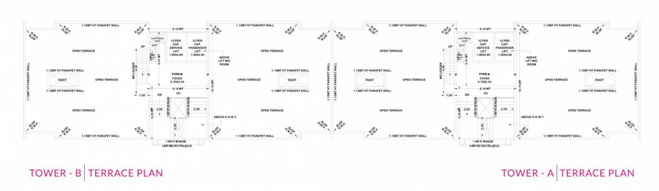  aster neo Block A & B Cluster Plan For Terrace