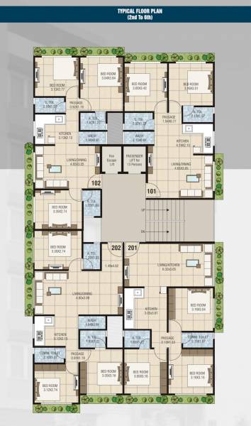  residency Residency Cluster Plan from 2nd to 6th Floor