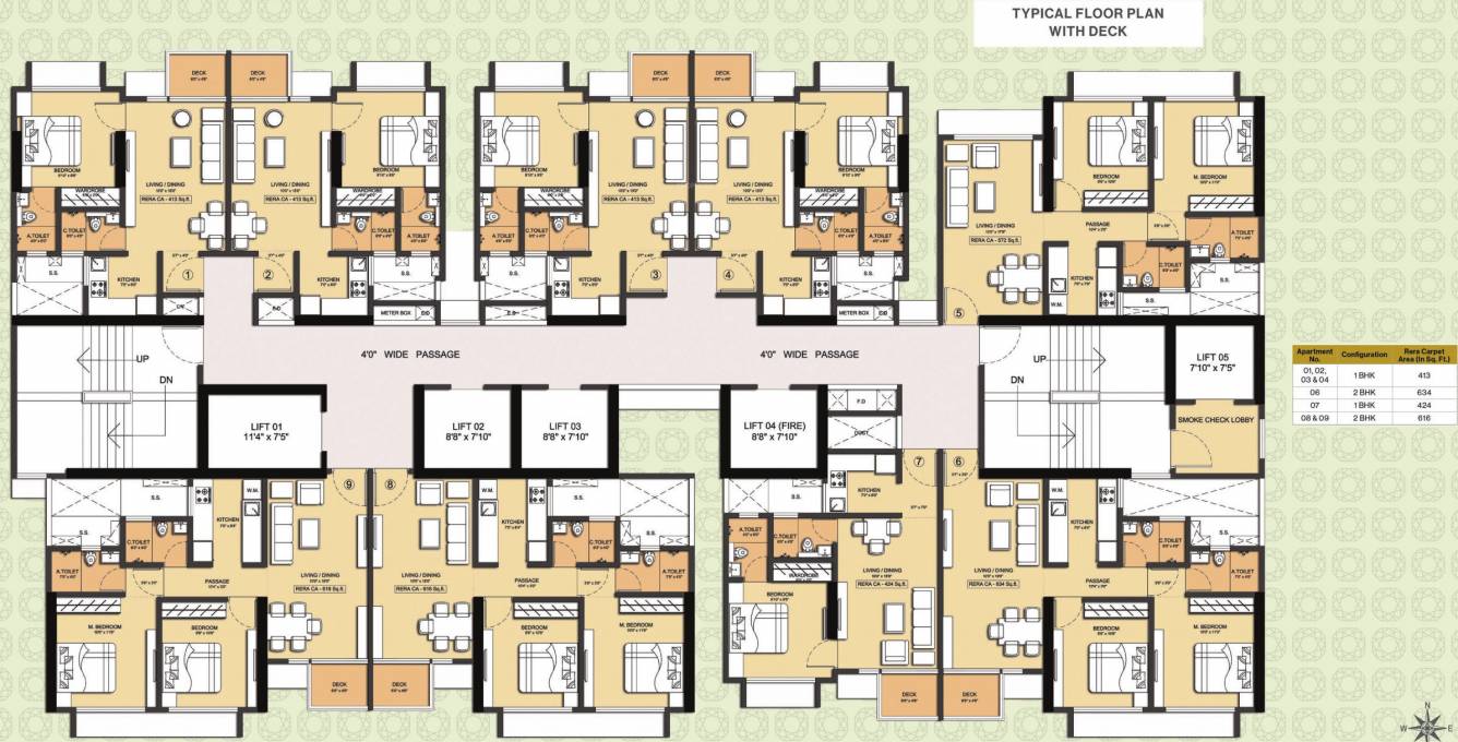 sapphire dotom isle T Wing / Sapphire Typical Cluster Plan