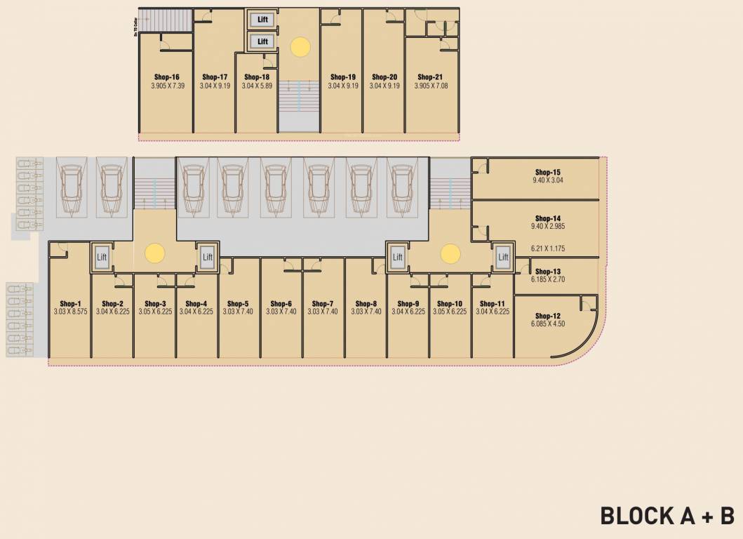  crown 140 A  And B Typical Cluster Plan