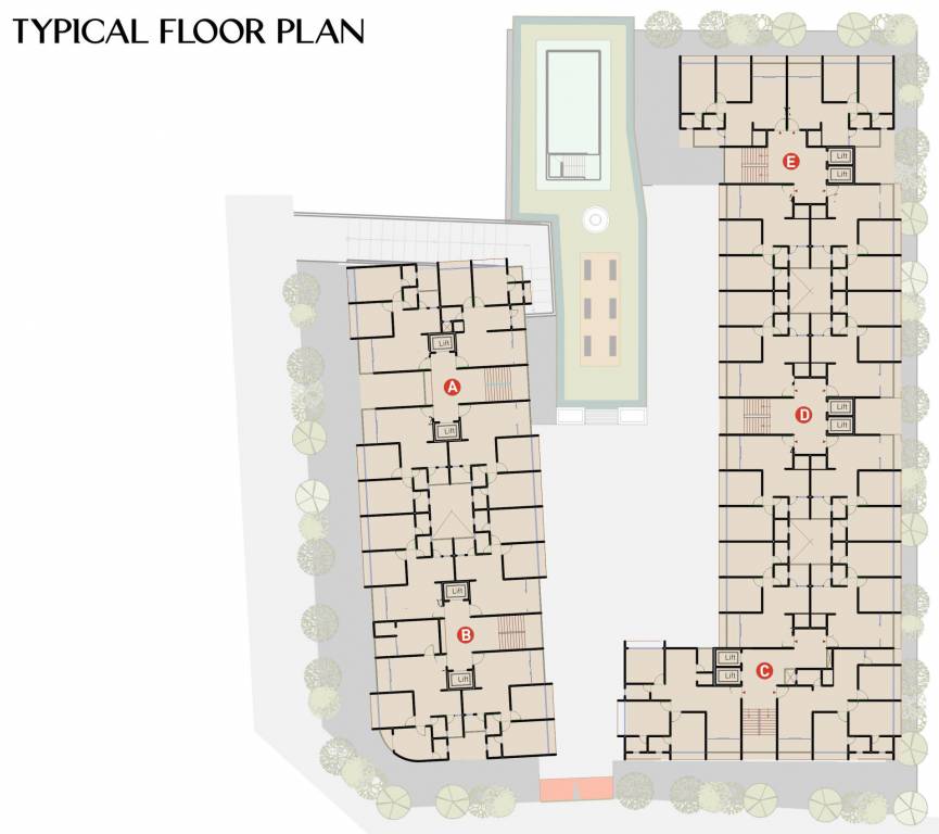  crown 140 A To E 2nd To 6th Floor Cluster Plan