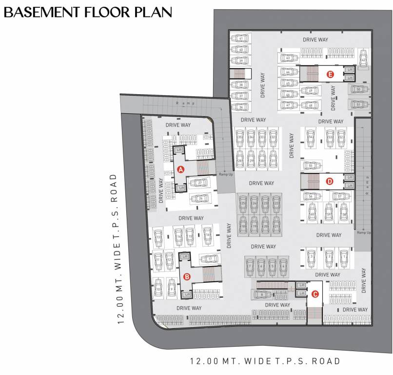  crown 140 A To E Basement Cluster Plan