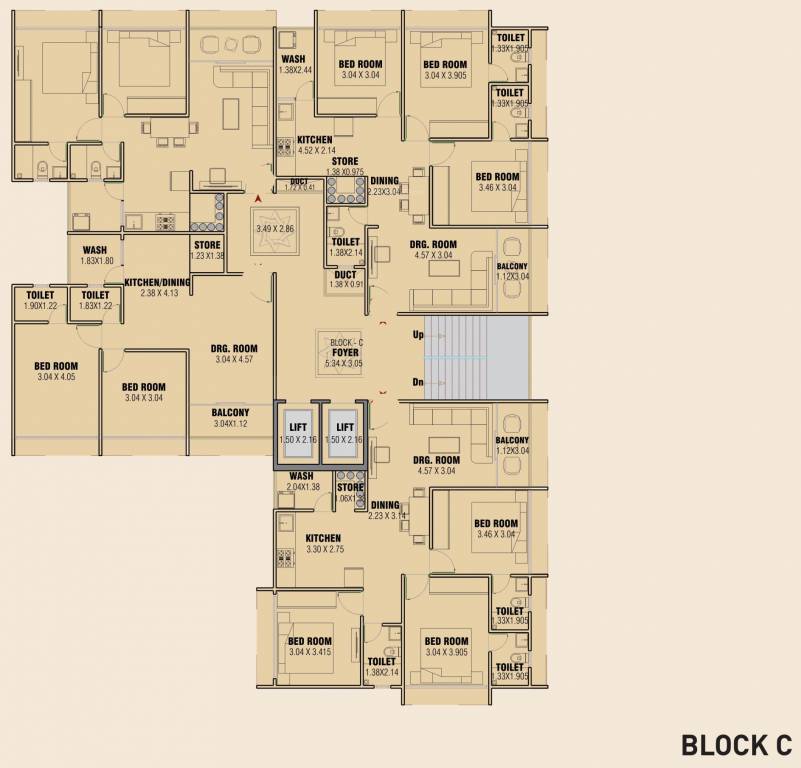  crown 140 C Typical Cluster Plan