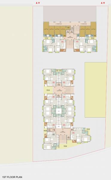  shivam-heights A, B, C First Floor Cluster Plan