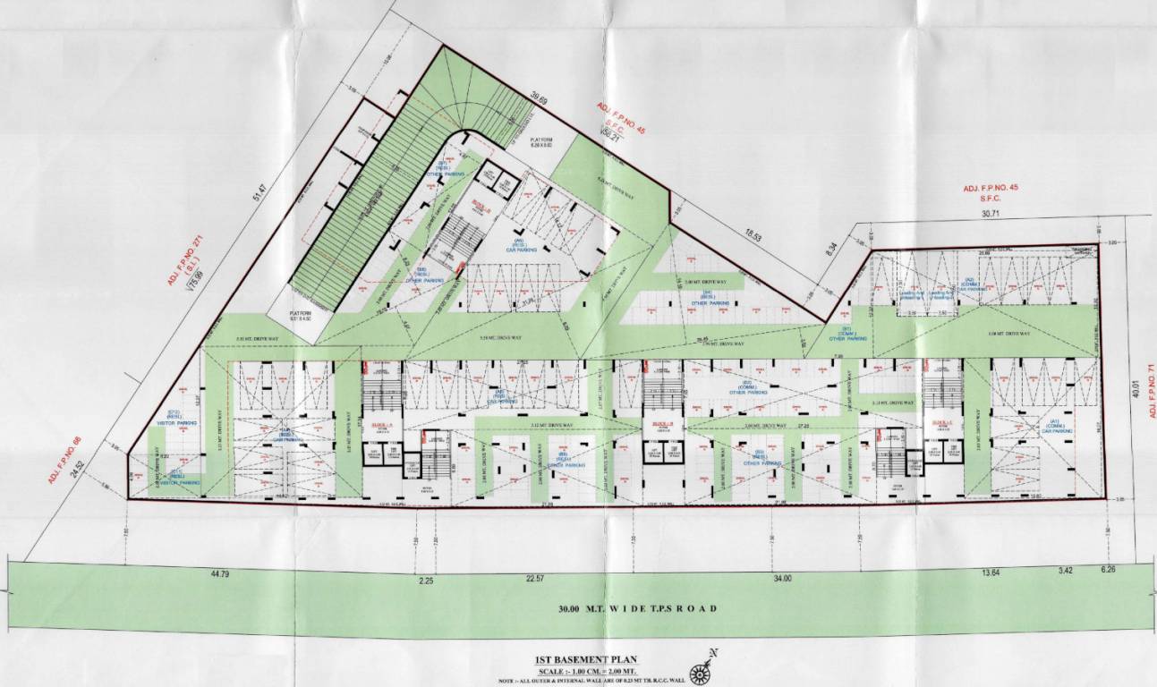  empire skypark Block A, Block B, Block C Basement 1st  Cluster Plan