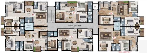  vikasa-apartment KK Vikasa Apartment Cluster Plan from 1st to 4th Floor