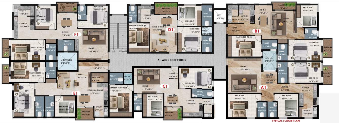 vikasa apartment KK Vikasa Apartment Cluster Plan from 1st to 4th Floor