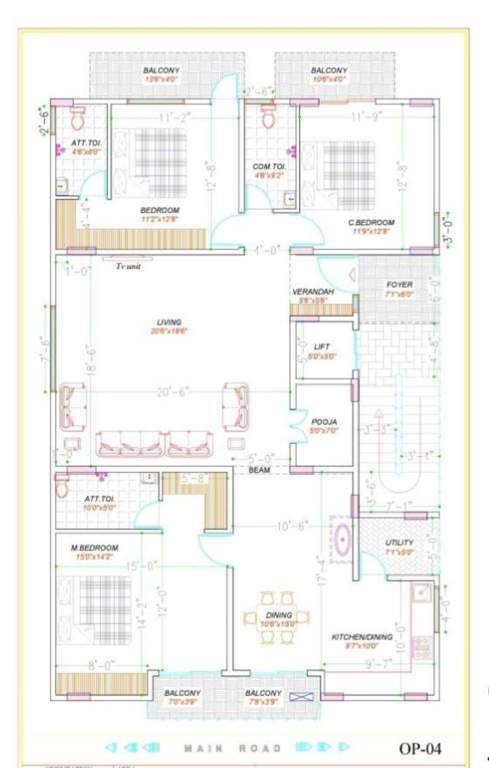  sai krupa forest view Sai Krupa Forest View Cluster Plan from 1st to 4th Floor
