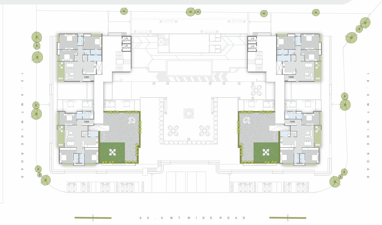  shree siddheshwar primeplus Shree Siddheshwar Primeplus Cluster Plan For 12th Floor