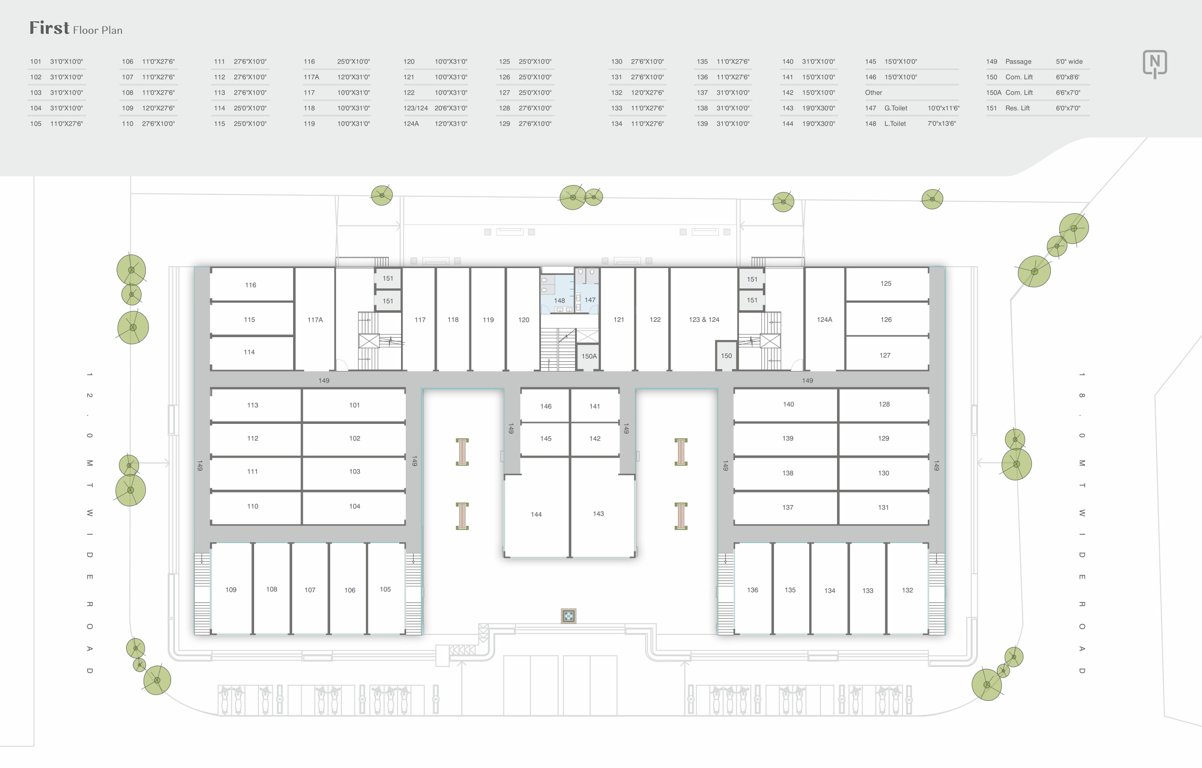  shree siddheshwar primeplus Shree Siddheshwar Primeplus Cluster Plan For 1st Floor