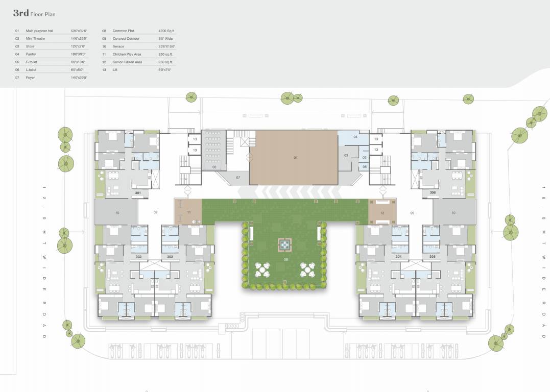  shree siddheshwar primeplus Shree Siddheshwar Primeplus Cluster Plan For 3rd Floor
