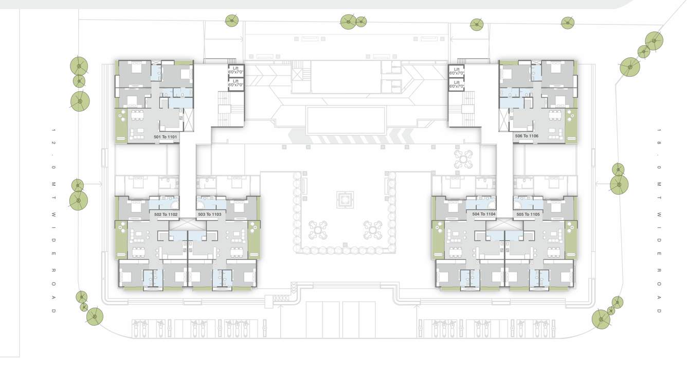  shree siddheshwar primeplus Shree Siddheshwar Primeplus Cluster Plan From 5th To 11th Floor