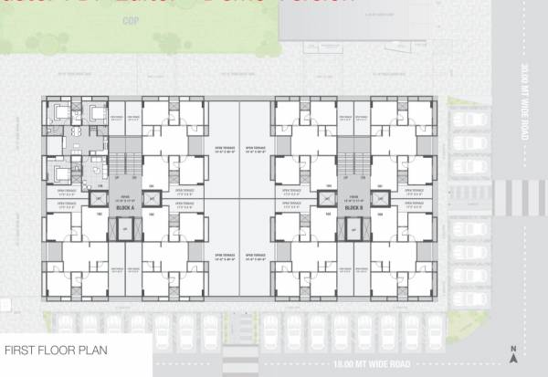 rise Block A And Block B Cluster Plan for 1st Floor