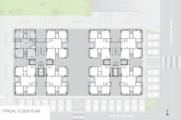  rise Block A And Block B Cluster Plan from 2nd to 12th Floor