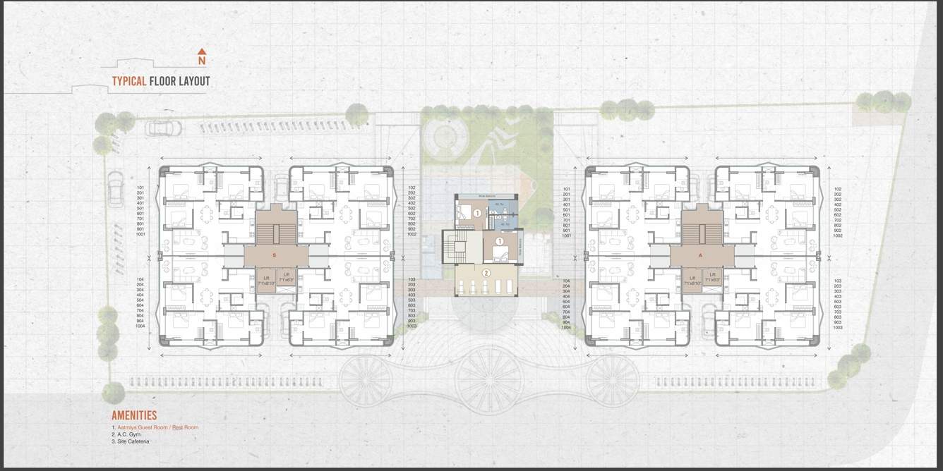  aatmiya selenite tower a and s Tower A, S Cluster Plan