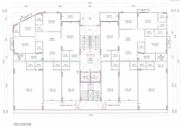  arham-heights Arham Heights Cluster Plan for 1st Floor