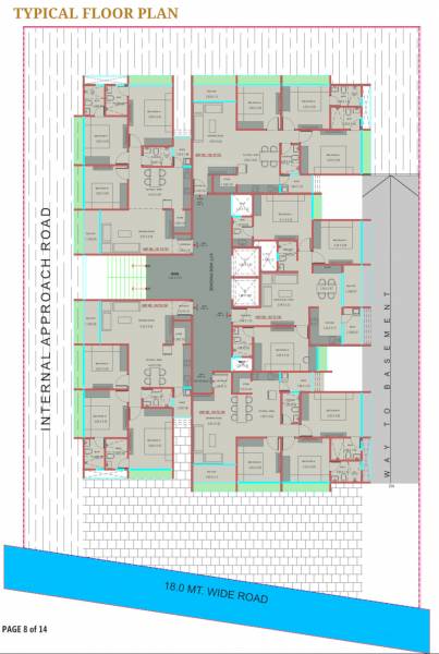  kahaan-enclave Kahaan Enclave Typical Floor Cluster Plan