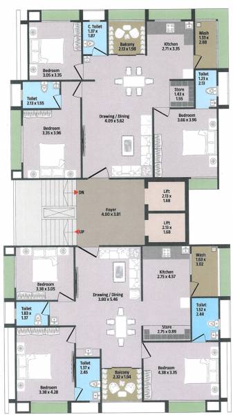  shivam-elite Shivam Elite Cluster Plan For Typical Floor Plan