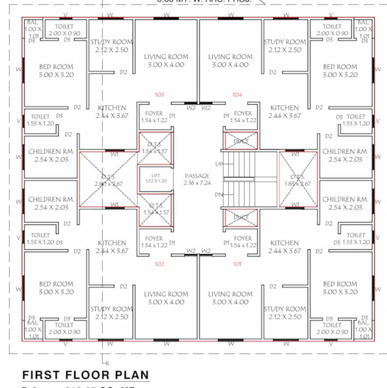 sarthak Sarthak Cluster Plan for 1st Floor
