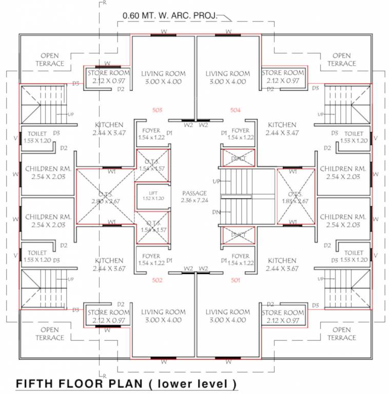 sarthak Sarthak Cluster Plan for 5th Lower Floor