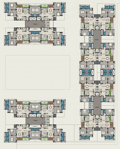  luxuria Block A,D,C,D Cluster Plan For 7th, 8th And 9th Typical Floor Plan