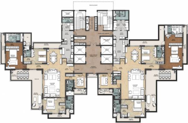  estate-128 Tower 1, 2, 3 Typical  Cluster Plan