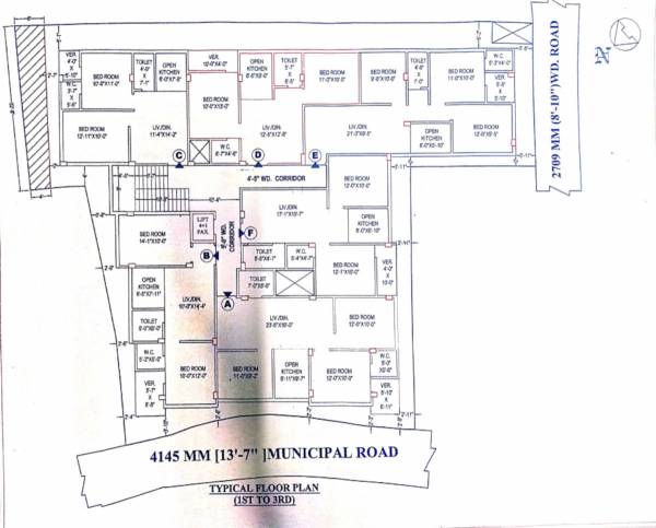  apartment Apartment Cluster Plan from 1st to 3rd Floor