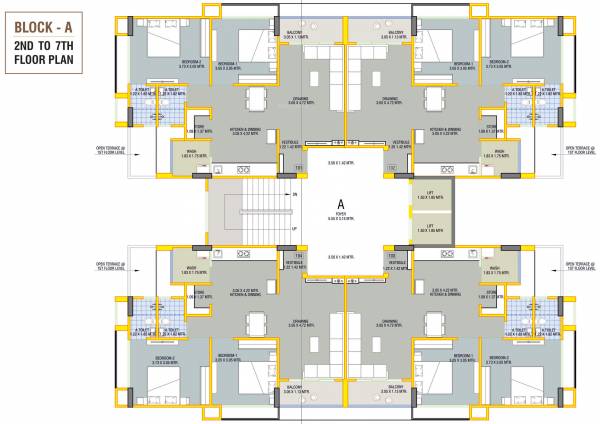  ganesh-green Block - A Cluster Plan From 2nd To 7th Floor