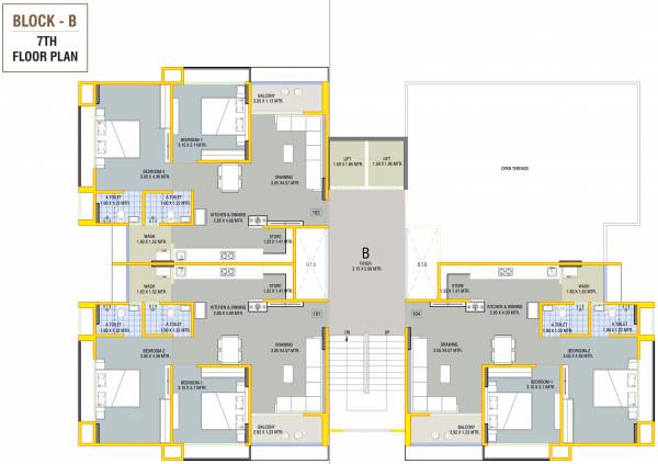  ganesh-green Block - B Cluster Plan For 7th Floor