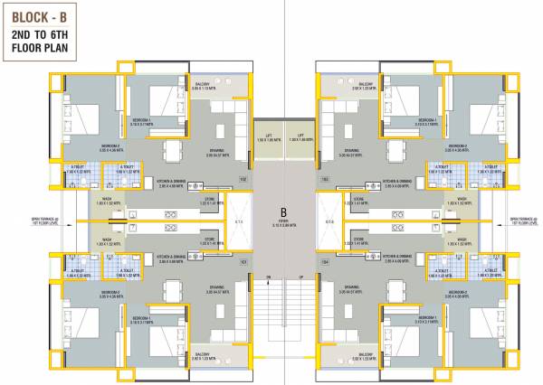  ganesh-green Block - B Cluster Plan From 2nd To 6th Floor