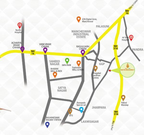 navya-residency Location Plan